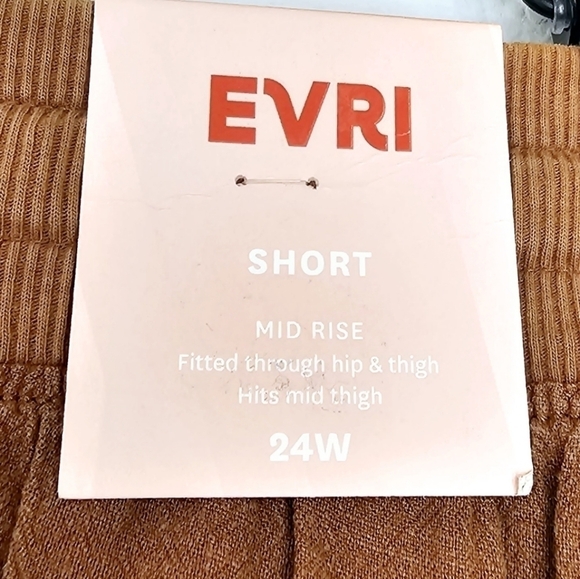 New! EVRI Linen Utility High Waist On Shorts Plus Size 24W - Picture 5 of 7